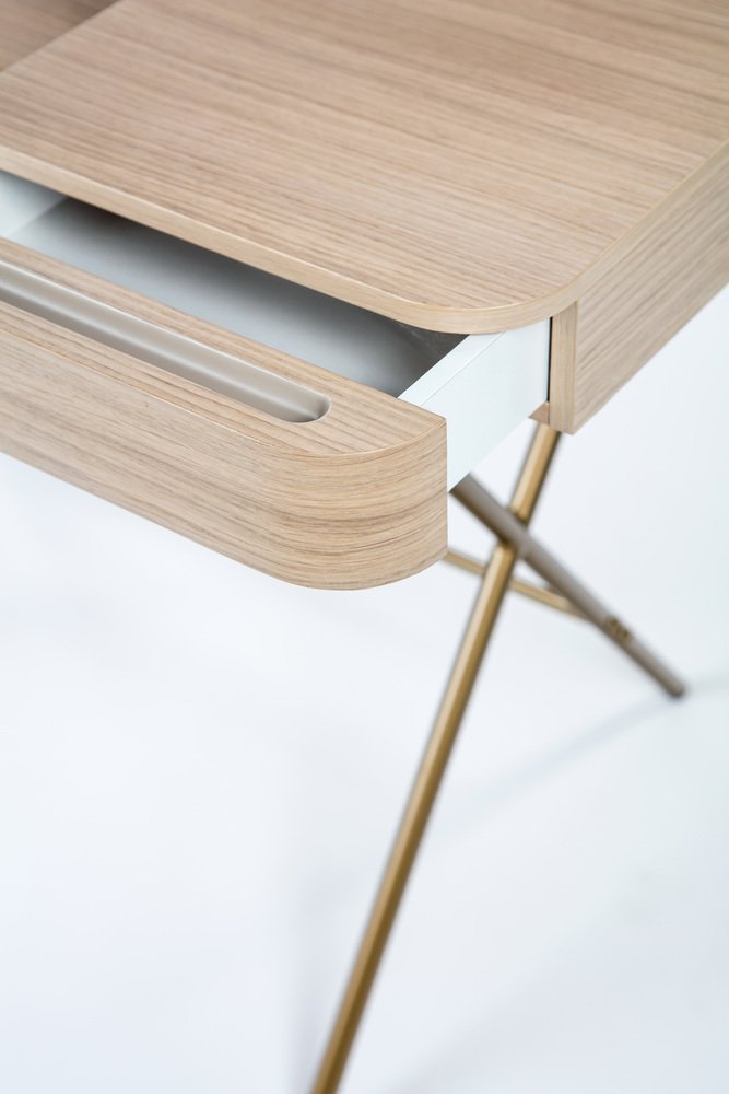 Cosimo Desk with Natural Oak Veneer Top by Marco Zanuso Jr. for Aentro