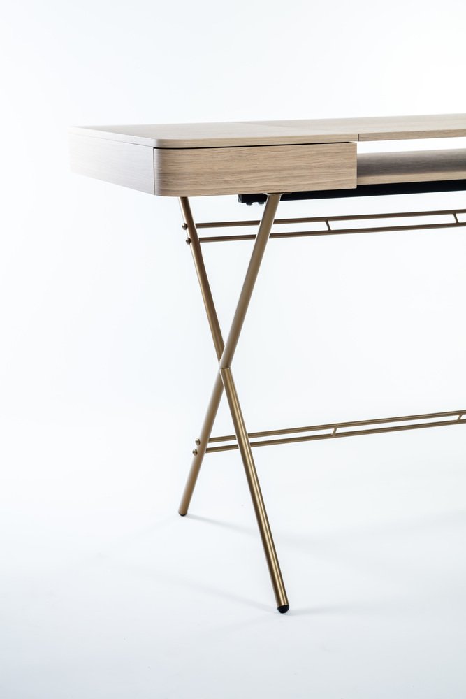 Cosimo Desk with Natural Oak Veneer Top by Marco Zanuso Jr. for Aentro