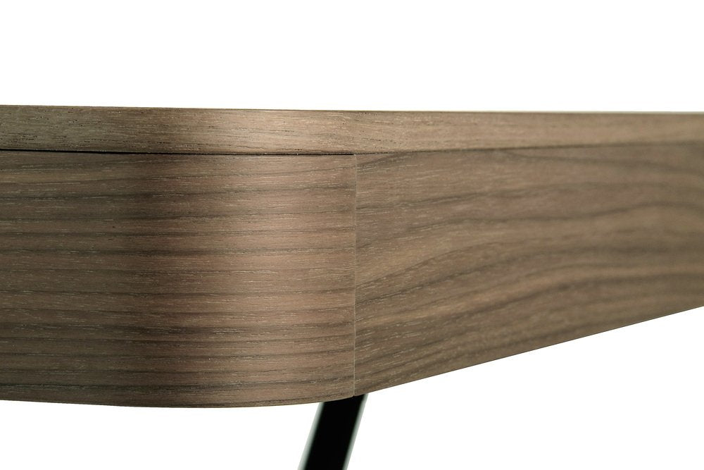 Cosimo Desk with Walnut Veneer and Bronze Lacquered Frame by Marco Zanuso Jr. for Adentro