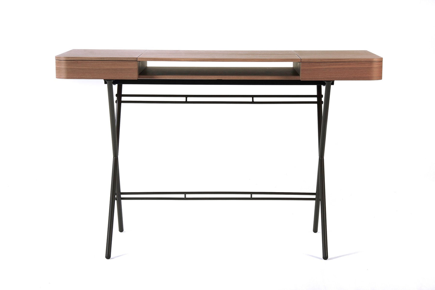 Cosimo Desk with Walnut Veneer Top & Dark Brown Frame by Marco Zanuso Jr. for Adentro, 2017