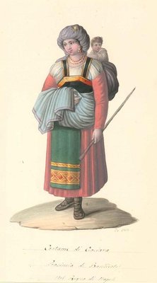 Costume di Ciociara - Watercolor by M. De Vito - 1820 ca. 1820 c.a.-ZCI-757856