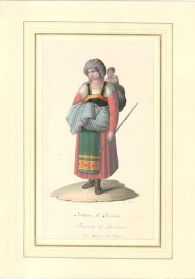 Costume di Ciociara - Watercolor by M. De Vito - 1820 ca. 1820 c.a.-ZCI-757856