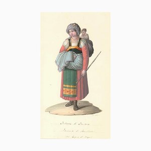 Costume di Ciociara - Watercolor by M. De Vito - 1820 ca. 1820 c.a.-ZCI-757856