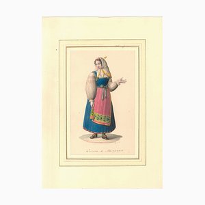 Costume di Massagrogna - Watercolor by M. De Vito - 1820 ca. 1820 c.a.-ZCI-757850