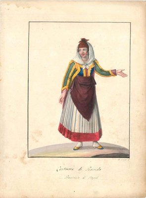 Costume di Procida - Watercolor by M. De Vito - 1820 ca. 1820 c.a.-ZCI-757864