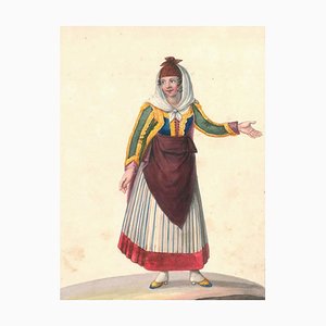 Costume di Procida - Watercolor by M. De Vito - 1820 ca. 1820 c.a.-ZCI-757864