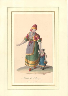 Costume di San Giovanni - Watercolor by M. De Vito - 1820 ca. 1820 c.a.-ZCI-757858