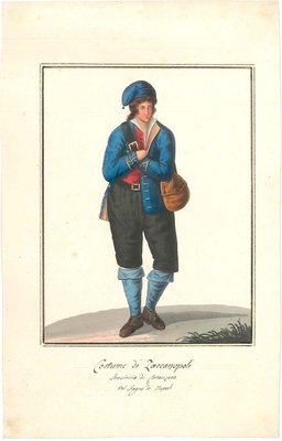 Costume di Zaccanopoli - Watercolor by M. De Vito - 1820 ca. 1820 c.a.-ZCI-757871