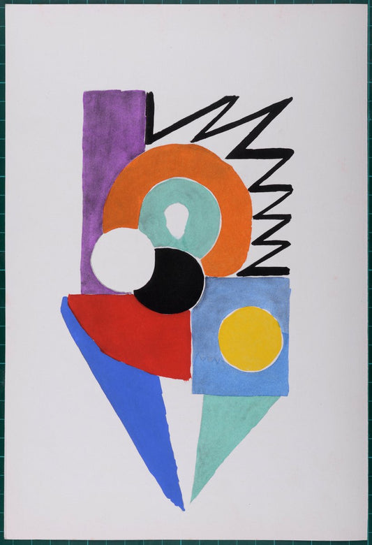 Costumes Pochoir Reprint by Sonia Delaunay, 1969