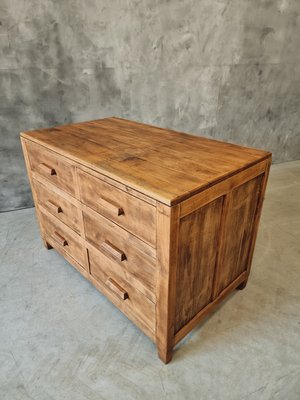 Counter Drawer Unit Work Table Kitchen Island in Beech, 1950s-IFQ-2017313