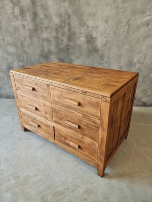 Counter Drawer Unit Work Table Kitchen Island in Beech, 1950s-IFQ-2017313