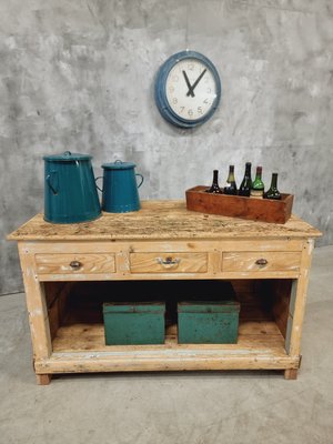 Counter Kitchen Island Side Table, 1890s-IFQ-2028284