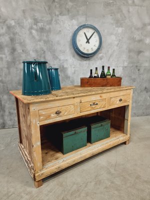 Counter Kitchen Island Side Table, 1890s-IFQ-2028284