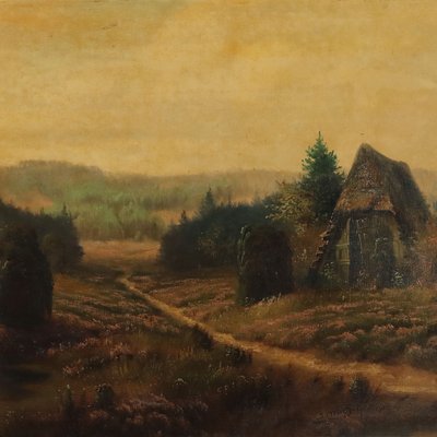 Country Landscape, 1900s, Oil on Canvas, Framed-VMM-2033355