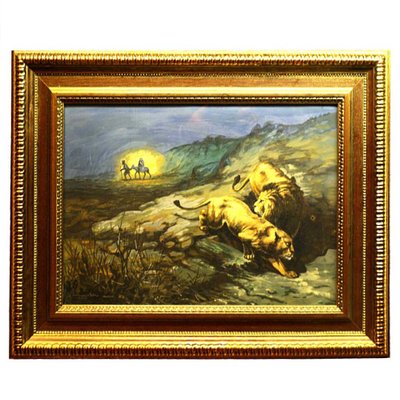 Countryside Painting with Figures by Giuseppe Bongiovanni-TIT-935497