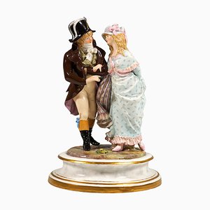 Couple Dressed in Empire Style Costume Figurine Group attributed to H. Goeschl for Meissen, 1940s-EMT-1804723