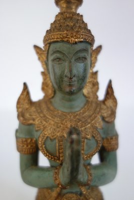 Couple of Thephanom Statues in Gilded Bronze, Thailand, 1940s, Set of 2-XTZ-2026992