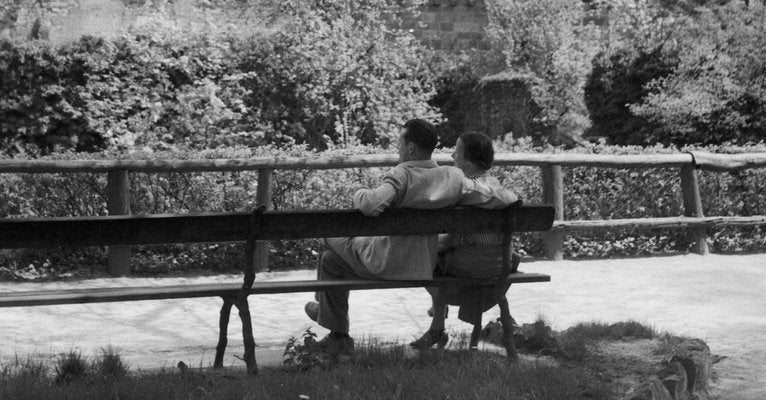 Couple on Bench at Heidelberg Castle, Germany 1936, Printed 2021-DYV-990669