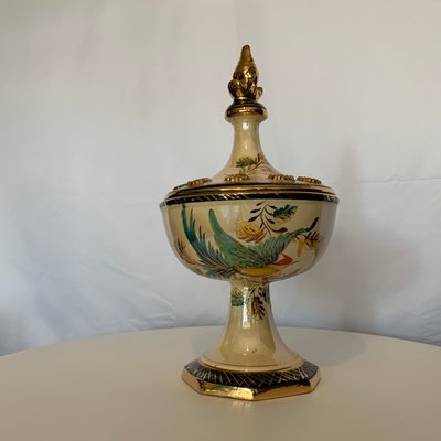 Covered Bowl on Stand from Hubert Bequet, 1930s-VBM-849482