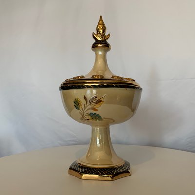 Covered Bowl on Stand from Hubert Bequet, 1930s-VBM-849482