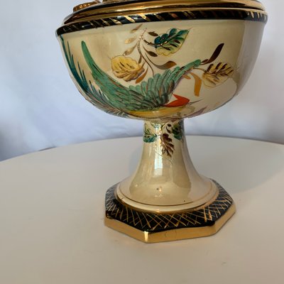 Covered Bowl on Stand from Hubert Bequet, 1930s-VBM-849482