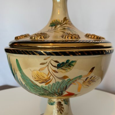 Covered Bowl on Stand from Hubert Bequet, 1930s-VBM-849482