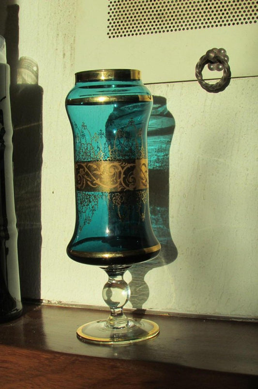 Covered Pot or Bottle in Tinted Glass, 1960s