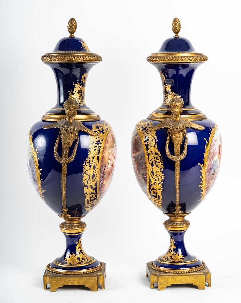 Covered Vases from Sèvres, Set of 2