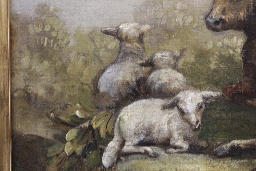 Cow and Sheep, 1800s, Oil on Canvas