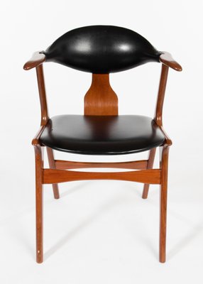 Cow Horn Dining Chairs attributed to Louis Van Teeffelen for AWA Holland, 1950s, Set of 3-ABO-1438835