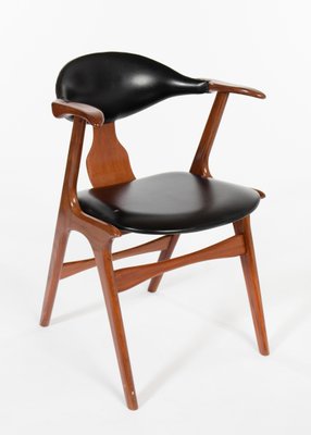 Cow Horn Dining Chairs attributed to Louis Van Teeffelen for AWA Holland, 1950s, Set of 3-ABO-1438835