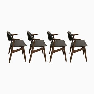 Cowhorn Dining Chairs from Tijsseling Nijkerk, 1950s, Set of 4-SU-782749