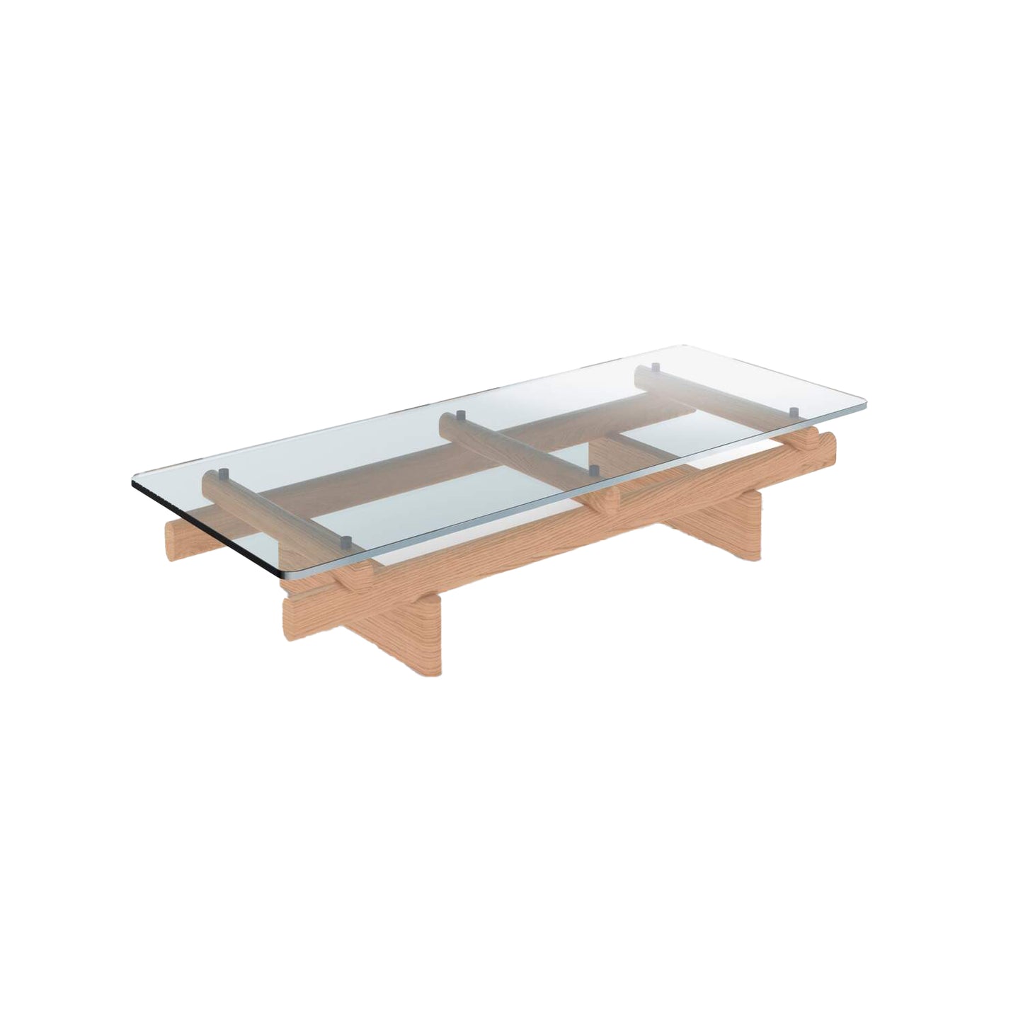 Sengu Narrow Rectangular Glass Coffee Table