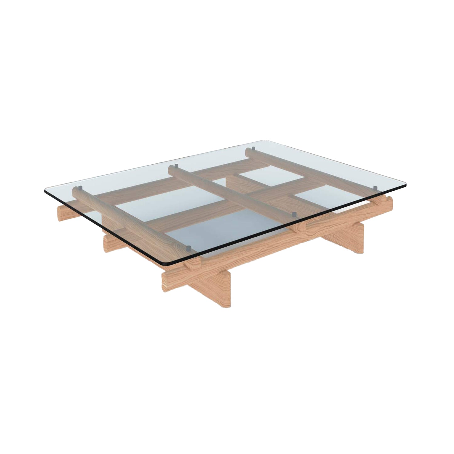 Sengu Wide Rectangular Glass Coffee Table