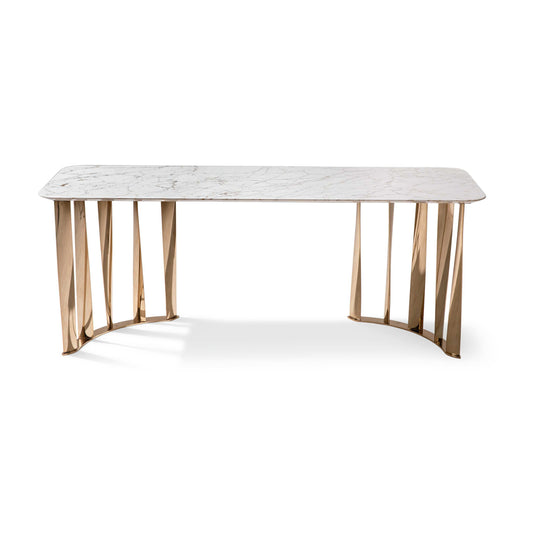 Boboli - marble top console table table with semicircle base (Top - Marble Category 3)