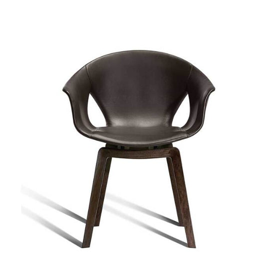 GINGER ALE - Small Armchair with Wood Legs