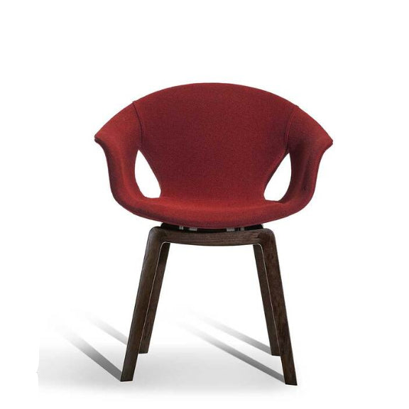 GINGER ALE - Small Armchair with Wood Legs