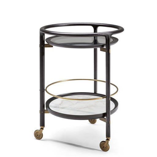 Duo - Wood And Glass Food Trolley by Poltrona Frau