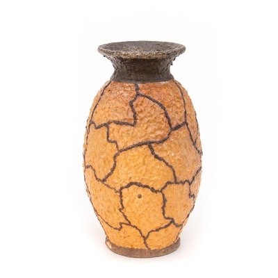 Cracked Earth Ceramic Vase, 1970s-FSD-887330