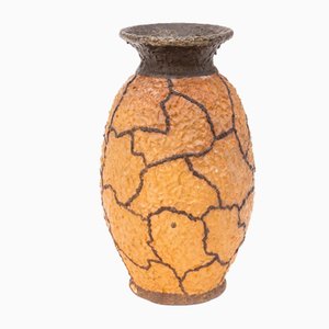 Cracked Earth Ceramic Vase, 1970s-FSD-887330