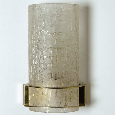 Crackle Glass Wall Light Fixtures from Hillebrand, 1960s, Set of 2-VDW-725601