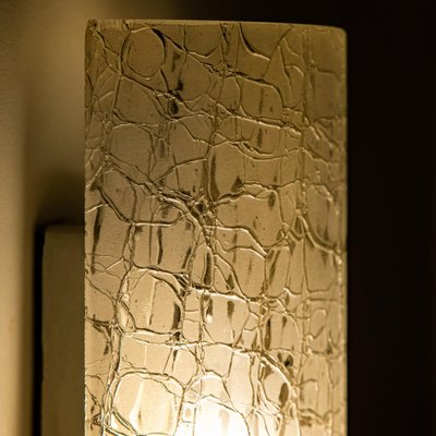 Crackle Glass Wall Light Fixtures from Hillebrand, 1960s, Set of 2-VDW-725601