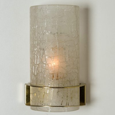 Crackle Glass Wall Light Fixtures from Hillebrand, 1960s, Set of 2-VDW-725601