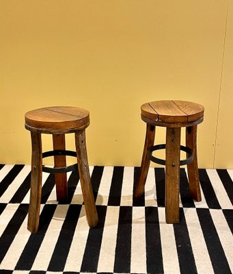 Craft Stools, France, 1950s, Set of 2-XXA-1060040