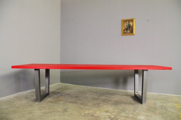 Craft Table in Red Brushed Fir, 2000s-KNM-1374925