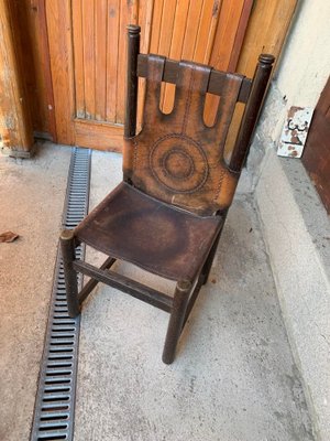 Craftsman Leather Chair, 1970s-OXJ-1194137