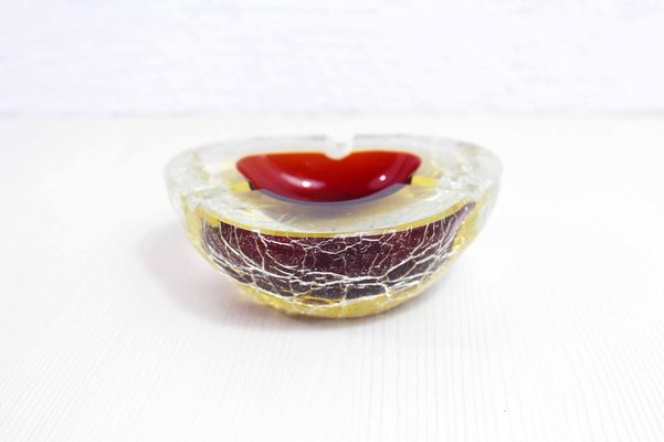 Craquele Murano Glass Ashtray-BQF-1021519