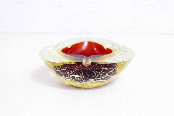 Craquele Murano Glass Ashtray-BQF-1021519