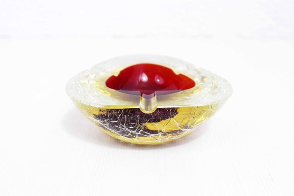 Craquele Murano Glass Ashtray-BQF-1021519