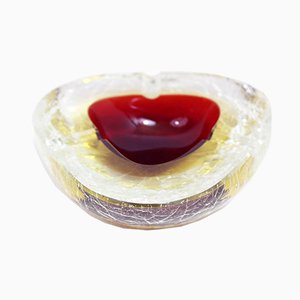 Craquele Murano Glass Ashtray-BQF-1021519